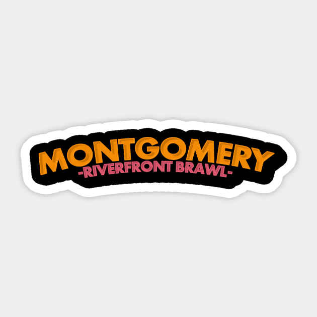 montgomery - riverfront brawl alabama Sticker by Crocodile Store